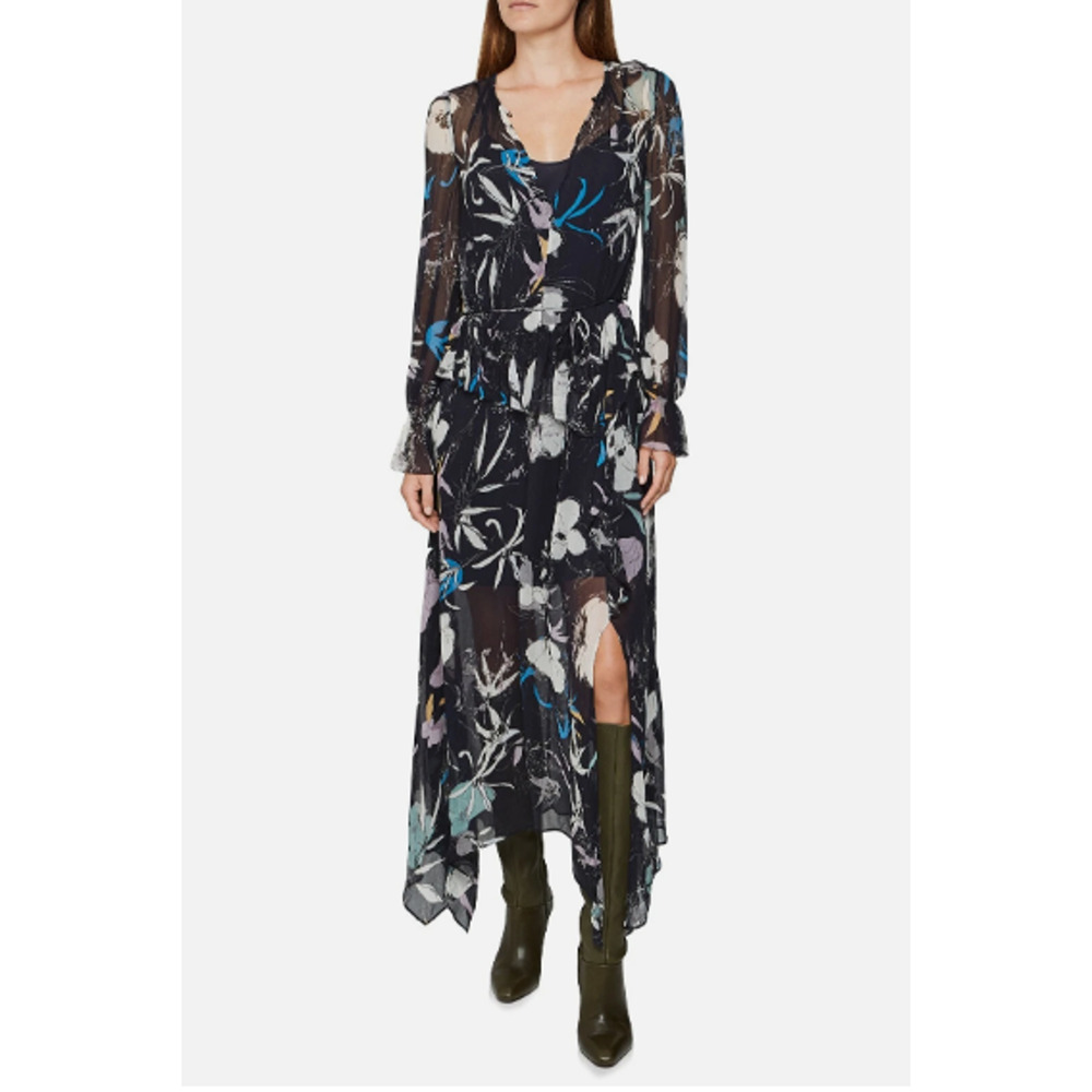 Reiss Carina Spring Dress Womens Size 4 Whimsigoth Lightweight Floral Slit